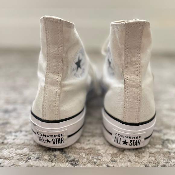 Converse Chuck Taylor All Star Lift High Top White Size 9 Womens Canvas - Picture 4 of 11